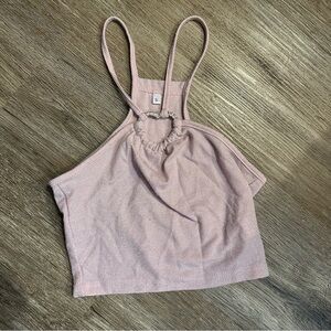 Pink Rhinestone Cropped Tank Top Y2K Coquette Going Out